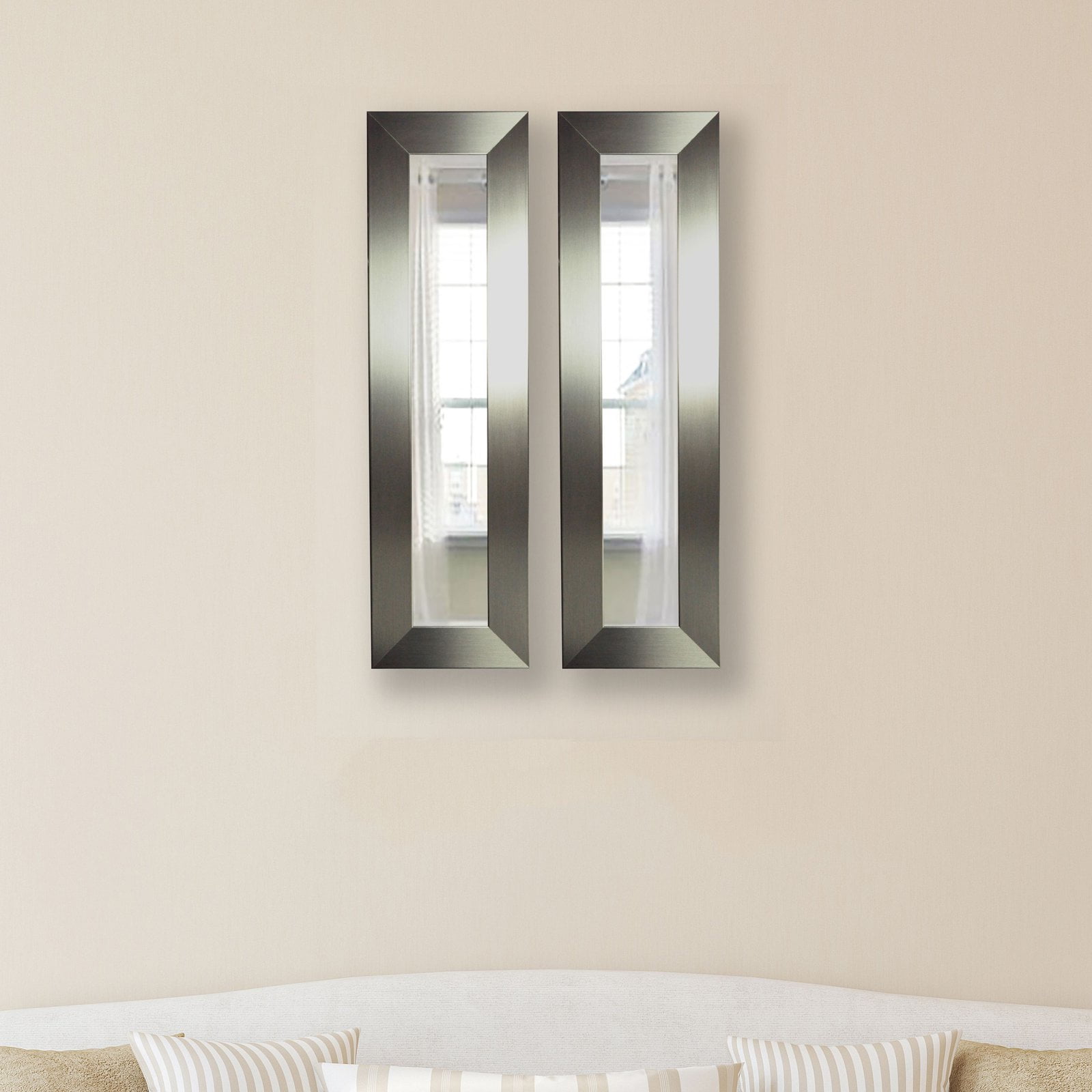 Rayne Mirrors Molly Dawn Wide Silver Wall Mirror