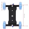 thumbnail image 2 of Domqga Mini Rail de Charge 10KG pour Bureau, Patineuse à Roulettes pour Appareil Photo Reflex, Caméscope, Roue de Caméra, 2 of 8