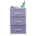 thumbnail image 1 of 3 Drawer Nightstand Chest End-Table Dresser - Purple, 1 of 11