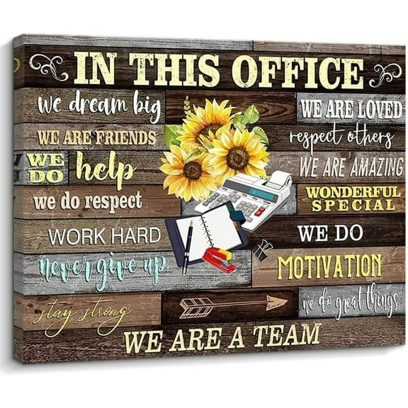 Motivational Wall Art Office Wall Decor In This Office Wall Decor Tree Art Painting Wonderful Canvas Painting Inspirational Quotes Wall Art for Study Room Home Office Decor 12x16 inches Framed