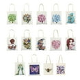 thumbnail image 3 of Injueey Bolsa de lona Pintura Tote Bolsa de compras Multicolor Reutilizable Larga duración Multiusos Mujeres al aire libre 001-2835 Type4 NO4, 3 of 6
