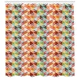 thumbnail image 3 of Ambesonne Geometric Shower Curtain, Hexagonal Shape Retro, 69"Wx84"L, Mustard Orange, 3 of 3