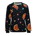 thumbnail image 7 of Sweatshirt For Womens Crewneck Fun Pizza Hoodies Teen Girls Cute, 7 of 7