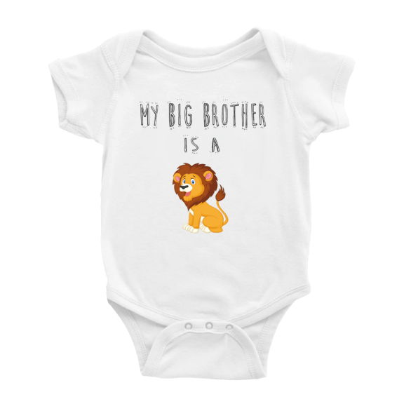 My Big Brother Is A Lion Cute Baby Clothing Boy Girl