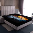 thumbnail image 4 of Erosebridal Melody Saxophone Bed Sheets Set Queen Size,Musical Instrument Bed Sheets Queen,Abstract Decor,Reversible,Ultra Soft,4 Pieces, 4 of 7