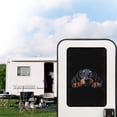 thumbnail image 2 of POLERO RV Door Window Shade, Foldable Hook and Loop Fastener RV Blackout Window Cover, UV Rays Protection for Camper Trailer Door, Light-resistant Fabric (Dachshund Dog), 2 of 7