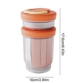 thumbnail image 3 of EGNMCR Storage Bins, Storage Containers Round Plastic Salad Cup Portable Double Layer With Fork Multifunctional Breakfast Cup Heatable Outdoor Fruit Cup For Office Indoor Outdoor Pl astic Salad Cup, 3 of 6