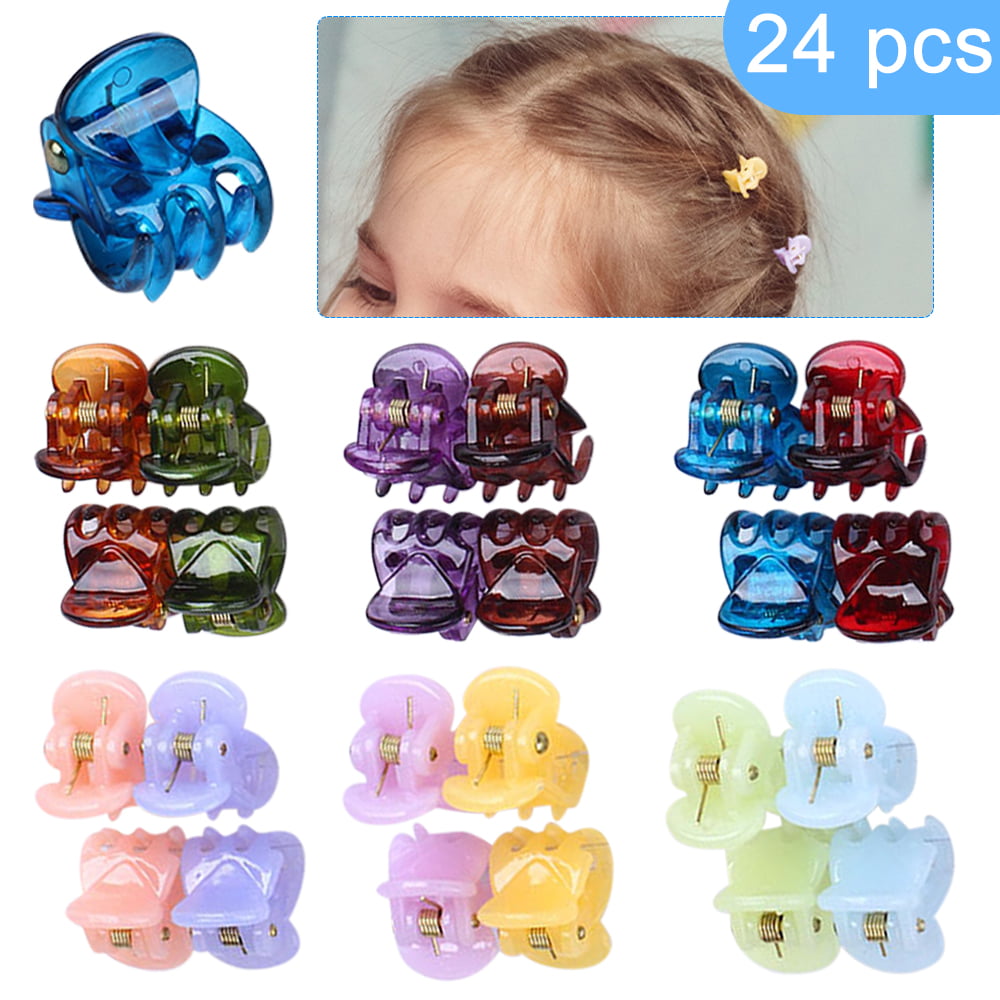 20pcs Cute Assorted Plastic Lovely Kids Girls Mini Hair Claw Clips Clamp  X 