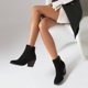 thumbnail image 5 of NECHOLOGY Botas Mujer Adulto Femenino Zapatos Botines mujer Botas occidentales Botas de color caqui Mujer 2023 Europa y los Unidos Botines de mujer de tacón con cremallera de tamaño (Black, 38), 5 of 7