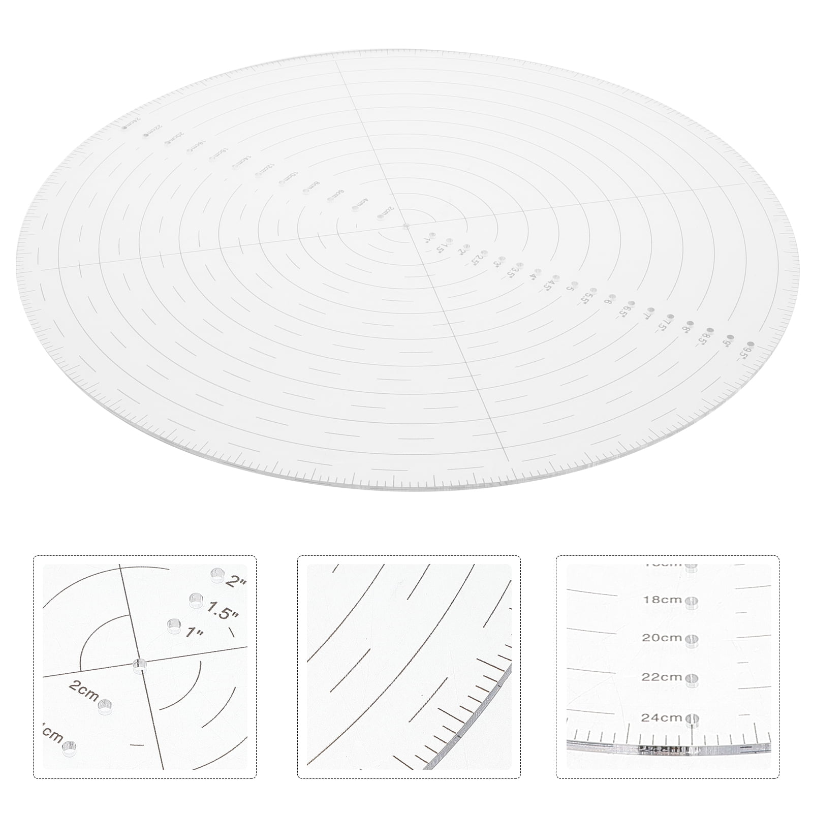 WEUVEB Clear Acrylic Centering Ruler for Precise Sewing, Quilting, Crafting, and Measurement Accuracy