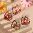thumbnail image 3 of Yoyauz Autumn Thanksgiving Earrings, Red Maple Leaf Earrings, Maple Leaf Shaped Thanksgiving Fashion Autumn Pendant Fun Hook Earrings, 3 of 7