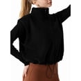 thumbnail image 3 of Chaleco Corto con Cremallera para Mujer, Abrigo Corto Cálido de Invierno Sin Mangas con Cuello Alto. Negro S, 3 of 8