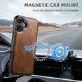 thumbnail image 2 of ELEHOLD Case for iPhone 16 Plus,2 in 1 Detachable Magnetic Leather Wallet Case with Card Holder Kickstand,Brown, 2 of 7