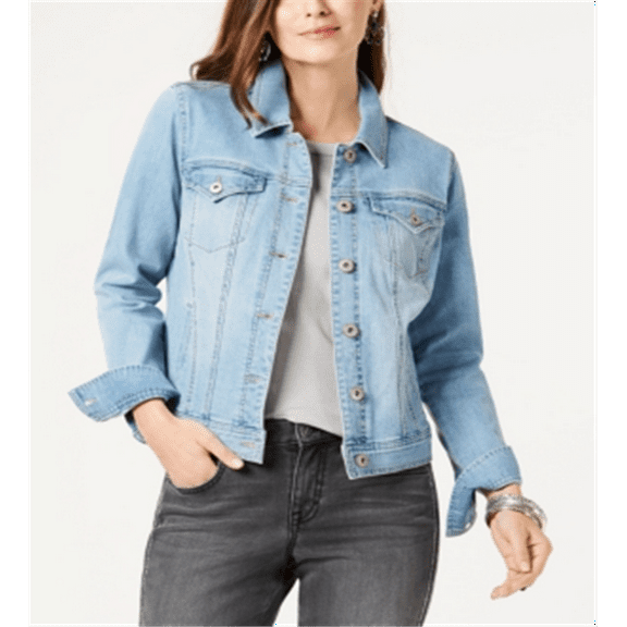 Style & Co Women's Denim Jacket Blue Size X-Large