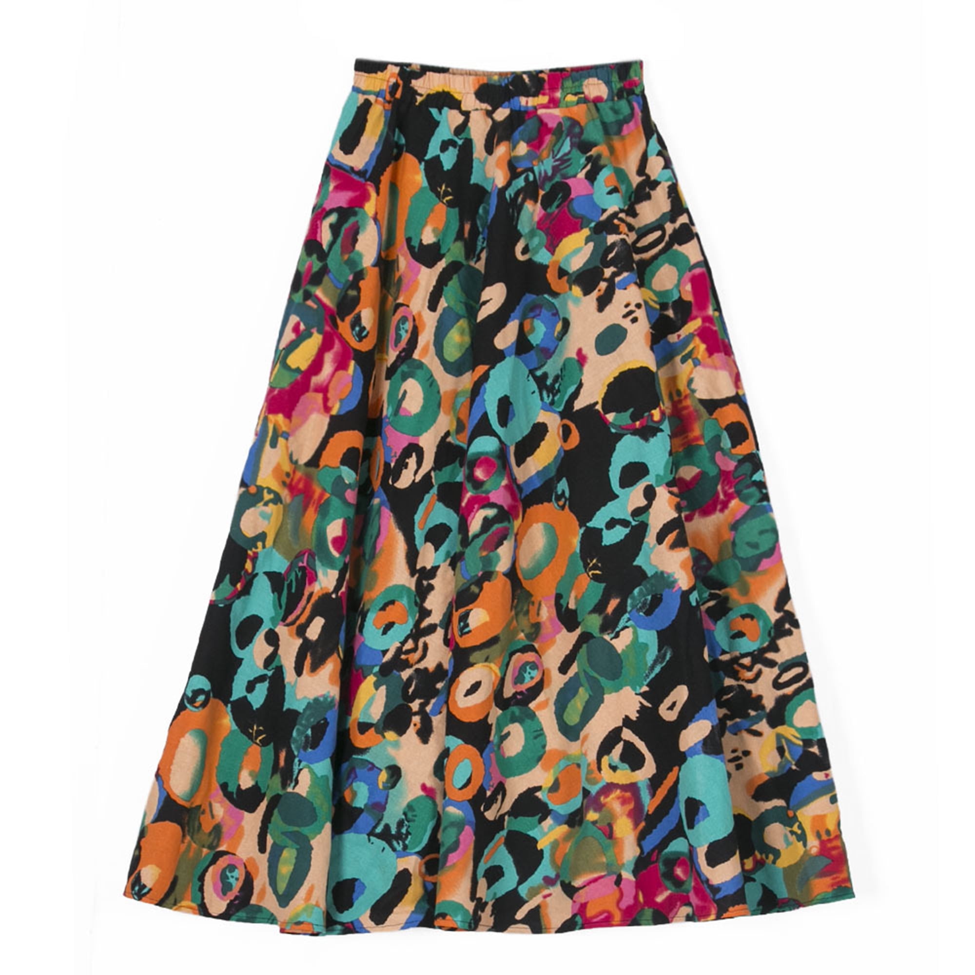 Festnight Women Boho Floral Vintage Long Skirt Plus Size with Elastic Waist  Side Pockets Printed Casual Holiday Skirt - Walmart.com