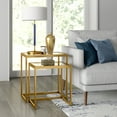 thumbnail image 4 of Evelyn&Zoe Rocco Rectangular Nested Side Table, Brass, 4 of 8