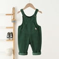 thumbnail image 2 of REDARER Girls Corduroy Overalls Autumn Toddler Baby Jumpsuit Cute Denim Style Pants with Adjustable Straps for Playful Comfort and Fashion,Size:3-4 Years, 2 of 6