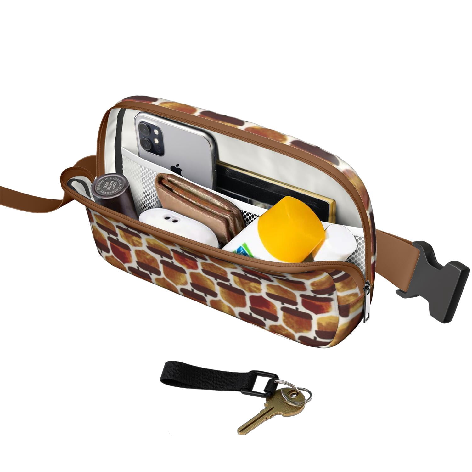 Food Lover Fanny Pack for Women – Cute Waist Bag with Colorful Food Print, Perfect for Foodies, Snack Fans & Fun Casual Outfits