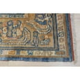 thumbnail image 5 of EORC Blue Handmade Mohair Traditional Angora Oushak Rug, 8'11 x 9'1, 5 of 7
