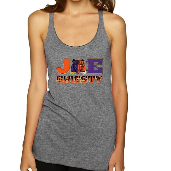 Wild Bobby Joe Sheisty Cincinnati Football Sports Women Tri-Blend Racerback Tank Top, Premium Heather, Small