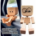 thumbnail image 2 of Handmade Wiggle Wooden Man Figurine – 12 Magnetic Expressions | Quirky Car Dashboard & Desktop Ornament（A 1PCS）, 2 of 6