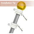 thumbnail image 5 of Anley 1.5" Plastic Flagpole Mounting Rings Set - Anti Wrap 360° Rotatable Ring with Carabiners (White, Pack of 2), 5 of 7