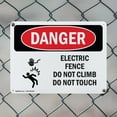 thumbnail image 5 of (2 Pack) Electric Fence Do Not Climb OSHA Danger Sign 10 Inch X 7 Inch Plastic Sign, Weather Resistant, UV Protected for Workplace, Business, and Construction Site, Made in the USA, 5 of 8