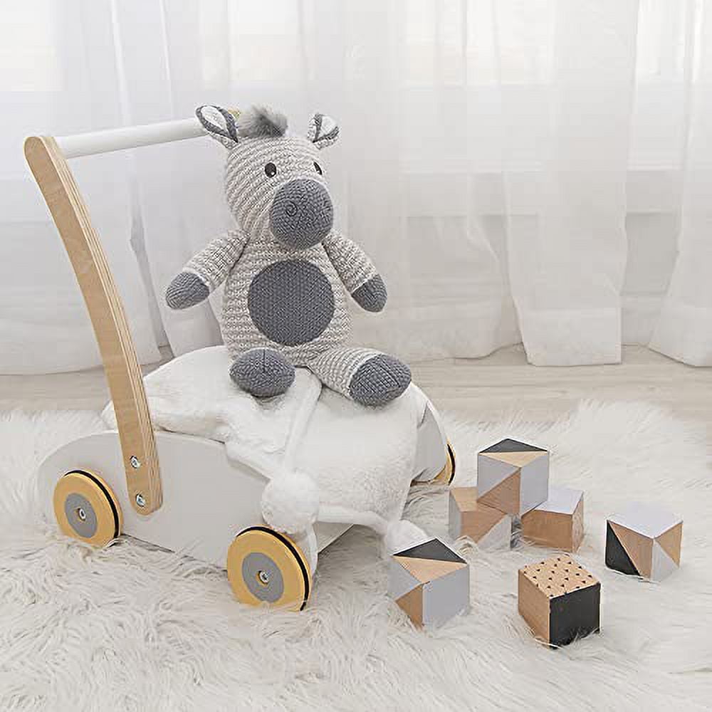 Living Textiles Baby Whimsical Knit Toy - Zac Zebra | Premium 100