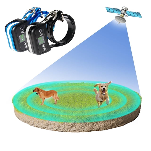 Wireless Dog Fence GPS Pet Fence Electric Containment System, Adjustable Control Range Warning Strength, Wireless Charging Wireless GPS Dog Fence, Fu