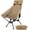 Coyote Brown, variant on Tigerblade High Back Camping Chair with Pillow Design, Comfortable Widened Seat Folding Chair