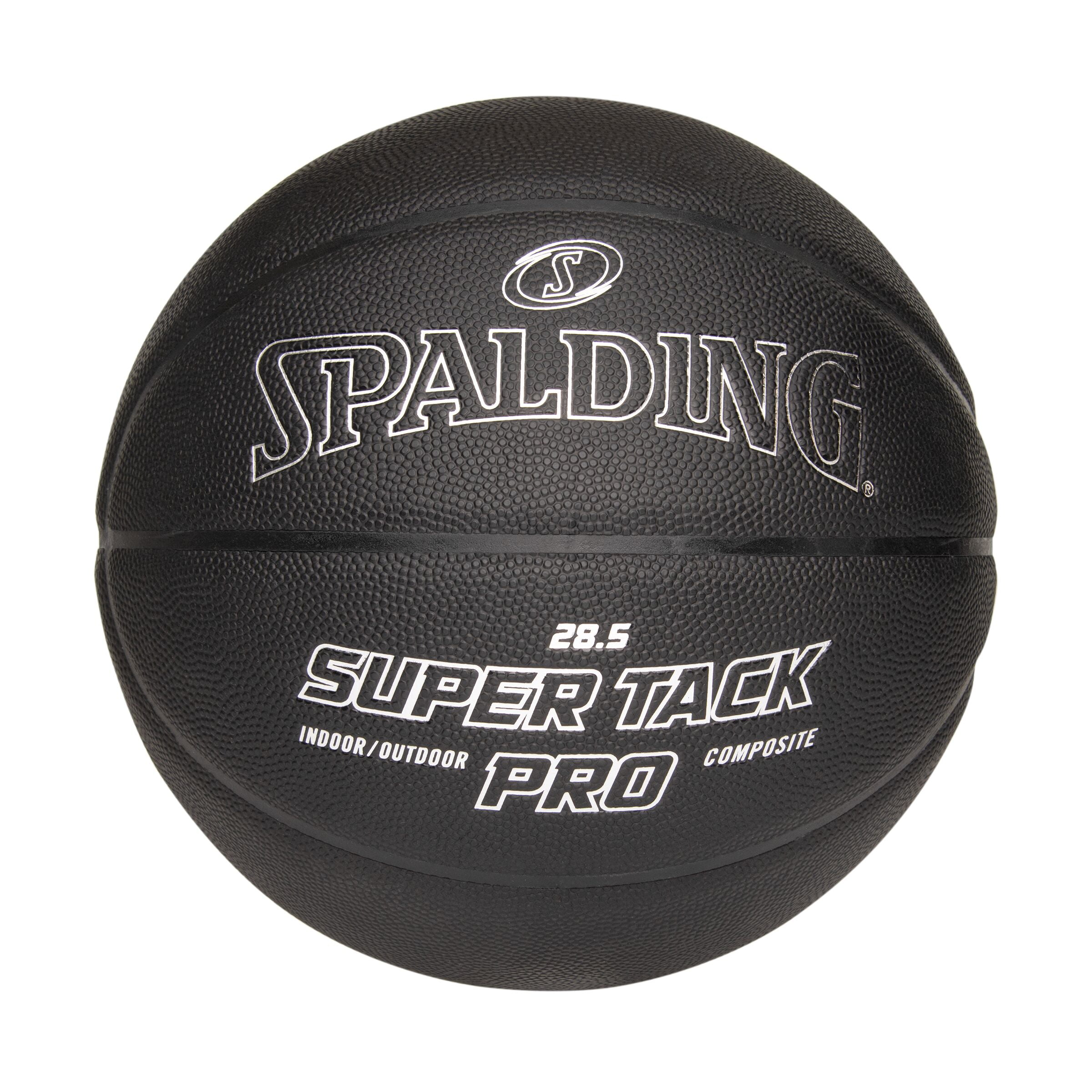 Spalding Super Tack Pro Indoor and Outdoor Basketball Blackout Edition -  Size 7, 29.5