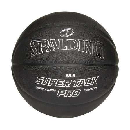 Spalding Super Tack Pro Indoor and Outdoor Basketball Blackout Edition - Size 6, 28.5"