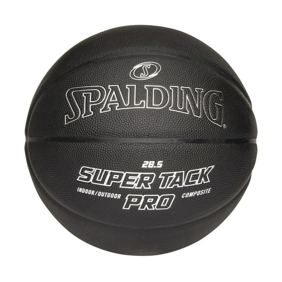 Spalding Super Tack Pro Indoor and Outdoor Basketball Blackout Edition - Size 6, 28.5"