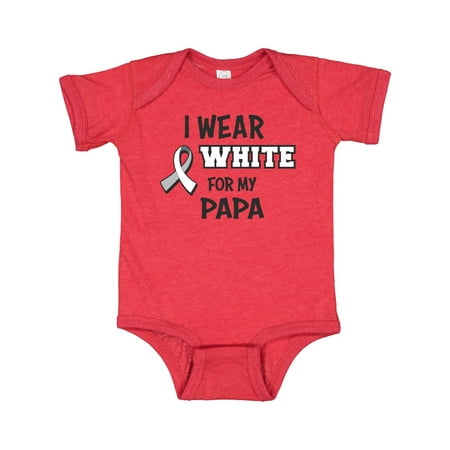 

Inktastic I Wear White For My Papa Gift Baby Boy or Baby Girl Bodysuit