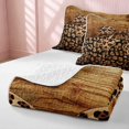 thumbnail image 4 of Erosebridal Wood Grain Leopard Bow Bed Spread Queen for Girls, Rustic Cheetah Animal Print Queen Coverlet Set, 3 Pieces 1 Quilt and 2 Pillowcases, 4 of 7