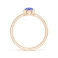 thumbnail image 2 of ANGARA Natural Bezel-Set Round Tanzanite Ring with Diamond Accents in 14K Rose Gold for Women (Size-5mm) | December Birthstone, Birthday, Anniversary, Jewelry Gift for Women | Natural Tanzanite Ring, 2 of 9