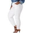 thumbnail image 1 of Pantalones Vaqueros Lavado Elásticos De AltuMedTalGrande Vaqueros Pitillo PaMujer Blanco 4XL, 1 of 6
