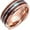 Rose, variant on Tungsten Wedding Band Ring 8mm Men Women Koa Wood Abalone Ginger Lyne Collection