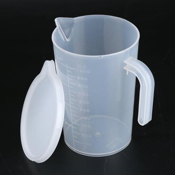 Kitchen Measuring Cup,500ml/1000ml Clear Plastic Measuring Cups with Lid Kitchen Cooking Baking Accessaries, Baking Measuring Cup