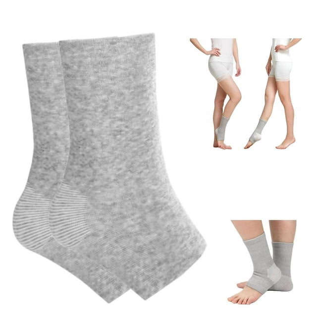 CUITING Bamboo Compression Socks Bamboo Anti Fatigue Socks Neuropathy Pain Relief At Bedtime Ankle Swelling for Sport Arthritis Pain Relief Promote Blood Circulation One Size Tall G
