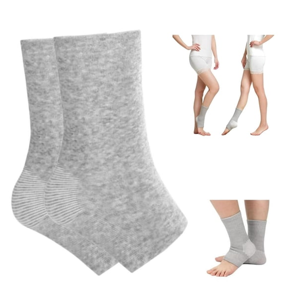 HLONK Bamboo Compression Socks Bamboo Anti Fatigue Socks Neuropathy Pain Relief At Bedtime Ankle Swelling for Sport Arthritis Pain Relief Promote Blood Circulation One Size Tall Gre