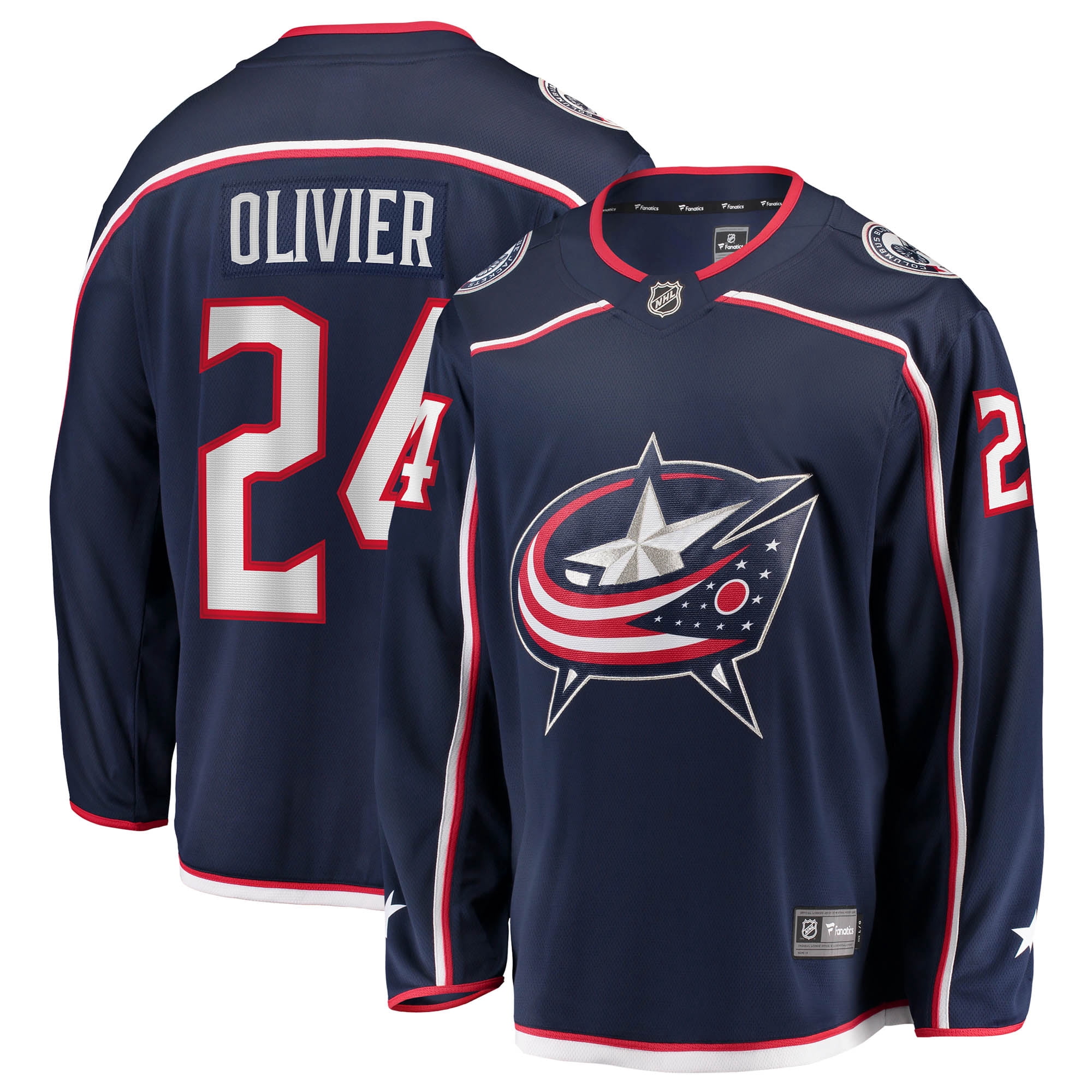 Men's Fanatics Mathieu Olivier Navy Columbus Blue Jackets Home Breakaway Jersey