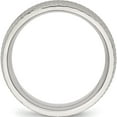 thumbnail image 2 of Stainless Steel Polished And Textured 8mm Band (Size 9.5) Made In China sr489-9.5, 2 of 5