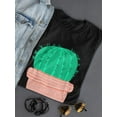 thumbnail image 3 of Cartoon Cactus In Cute Pot  Shaped T-Shirt Women -Image by Shutterstock, Female x-Large, 3 of 4