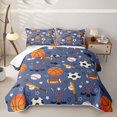 thumbnail image 2 of Erosebridal Ice Hockey Stick Quilt Full,Boys Ball Games Rugby Sport Full Bedspread Sets For Kids Teens,3 Pieces, 2 of 7