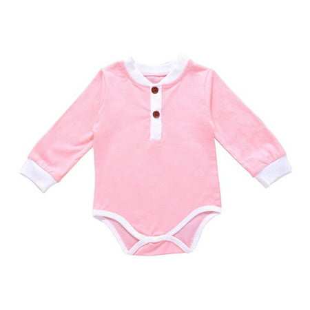 

Zrbywb Casual Baby Romper Clothes Babys Girls Boys Patchwork Spring Winter Long Sleeve Collar Romper Bodysuit Clothes