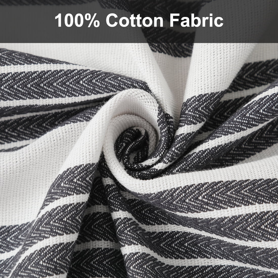 Unique Bargains 100% Cotton Stripe Table Runner for Holiday 14" x 72"