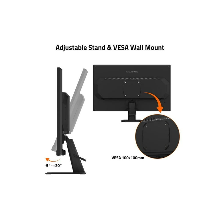 GIGABYTE GS27U 27 Monitor da gioco UHD - 3840 x 2160, 160Hz, 1ms, 350 cd/ m², Display HDR400, HDMI 2.1, DisplayPort 1.4