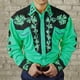 thumbnail image 1 of Camisa occidental para hombre con estampado floral y solapa, para exteriores, calle, manga larga, abotonada, ropa de diseño de moda, informal, suave, 1 of 6