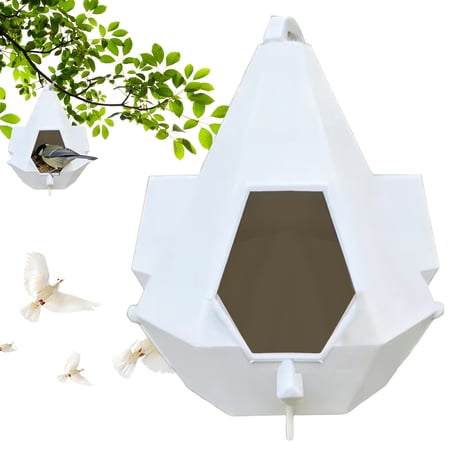 Goowood Semi Enclosed Bird Feeder Outdoor Weatherproof Wild Bird Station Garden Decor for Yard Patio Balcony Birdwatching Accessories